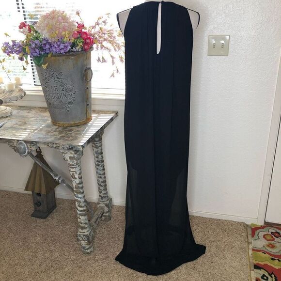 Michael Michael Kors Black Chiffon Witchy, Maxi Dress - Picture 4 of 14